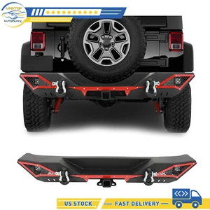 Bumper Heavy Rear Built-in Led Light D-ring for 2007-2017 Jeep Wrangler JK - Bild 1 von 1