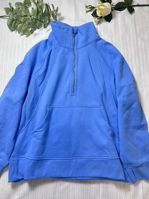 NUEVO CON ETIQUETAS $128 Lululemon Buceo Gran Tamaño Cuello Embudo Media Cremallera - AEBL - Talla M/L Foto 1 de 4