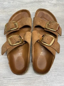 Birkenstock Arizona Big Buckle Brown Sandals Womens 36 Slip On Casual Footwear   - Picture 1 of 6