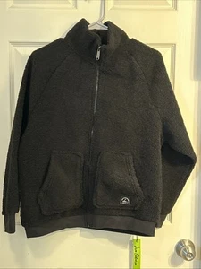 Chaqueta polar palomitas de maíz negra cremallera completa Sam Edelman nueva con etiquetas talla M - Imagen 1 de 8