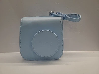Funda para cámara Fujifilm Instax mini azul correa ajustable cubierta de cuero Foto 1 de 4