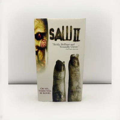 VINTAGE 2005 Saw 2   VHS Tape Movie Horror  Film RARE TWISTED  PICTURES  RATED R - Image 1 of 4