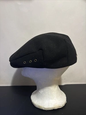 Sombrero de Cabbie Negro Lana Woolrich De Colección Gorra de Newsboy Talla L Foto 1 de 4