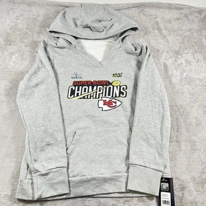 Kansas City Chiefs LIIV Super Bowl Champions NFL Fanatics L LRG Sudadera con Capucha Gris Nueva con Etiquetas - Imagen 1 de 8