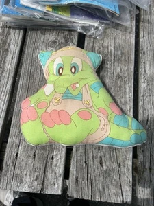 Stegosaurus TINY DINOS BABY STEGGIE Plush Cartoon Pillow 1987 Dinosaur Cartoon - Picture 1 of 2