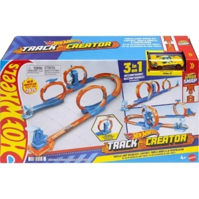 Hot Wheels Toy Vehicle Track Creator Triple Loop Kit - 24pk - Image 1 of 4