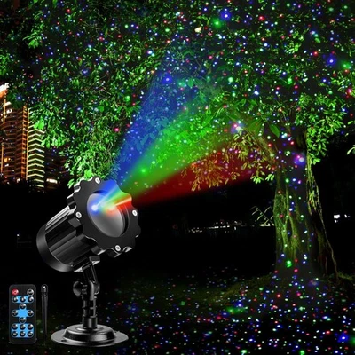 Outdoor RGB Laserprojektor Lichter, Bewegung 3 Farbe Sternenhimmel & Feuerfliege - Bild 1 von 4