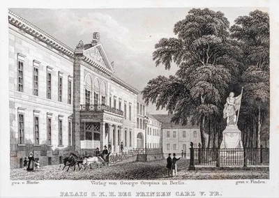 Berlin Palais des Prinzen Original Stahlstich von Finden aus Spiker 1833 - Bild 1 von 4