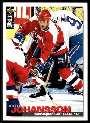 1995-96 Collector's Choice #130 Calle Johansson Washington Capitals Hockey Card - Image 1 of 2