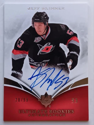 2010-11 UD Ultimate Rookies Auto Jeff Skinner /99 Hurricanes Sharks RC - Image 1 of 2