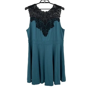 City Chic Dress Lace Love sleeveless green size XXL/24 - Picture 1 of 6