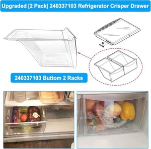 Cajón Crisper Compatible con Frigorífico Frigidaire 240337103 (Paquete de 2) - Imagen 1 de 2