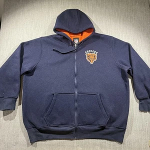 Chicago Bears Sweatshirt Mens 3XL Blue NFL Football G-III Full Zip Hoodie Fleece - Afbeelding 1 van 9