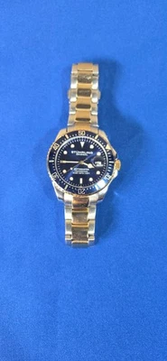 Relógio Stuhrling 3950 masculino Depthmaster Aquadiver Miyota quartzo japonês 10 caixas eletrônicos - Imagem 1 de 4