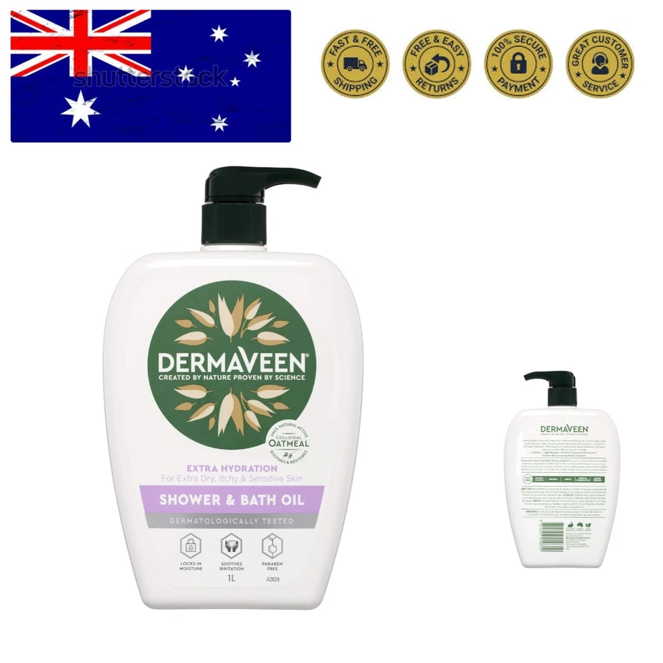 DermaVeen Shower and Bath Oil 1l Postage
