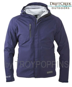 VESTE HOMME DE PÊCHE DRIFT CREEK OUTDOORS #7900 NAVY TOUNDRA TECH RUGGED PLUVIAL GEAR - Photo 1/3