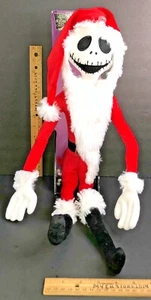 Disney Nightmare Before Christmas Jack Skellington 24" Poseable Santa Plush NEW - Picture 1 of 4