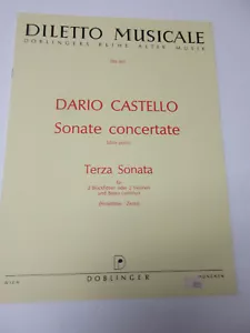 Dario Castello Terza Sonata for 2 Recorders or 2 Violins Sheet Music - Picture 1 of 6