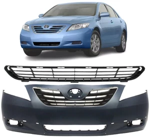 Front Bumper Cover Fascia And Grille Assembly Kit For 2007-2009 Toyota Camry - Picture 1 of 11