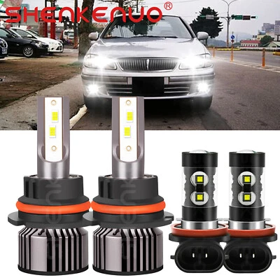 Kit de lâmpadas de neblina Hi/Lo + farol de LED combo 6000K para Nissan Sentra 2000-2003 - Imagem 1 de 4