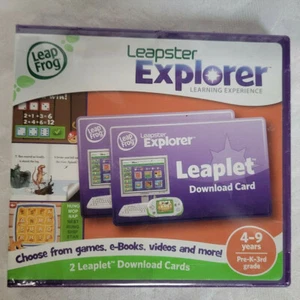 Leap Frog Leapster Explorer Dowload Cards 4-9 Years Pre K-3rd Grade Learning - Picture 1 of 3