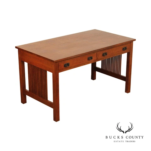 Stickley Mission Collection Oak Spindle Desk Cover