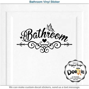 Badezimmer Toilette, WC Türschild, Wand Vinyl Kunst Wohndeko Aufkleber Abziehbild 203 - Bild 1 von 9