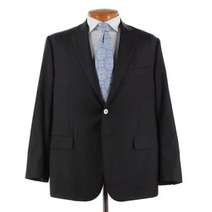 Isaia NWOT Super 160's Aquaspider Wool Sport Coat Size 56C (46S US) In Black - Picture 1 of 12