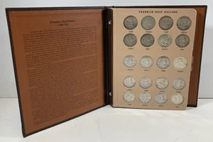 1948-63 Circulated Franklin .50. Half Dollar. Complete Set in Deluxe Album. - Picture 1 of 8
