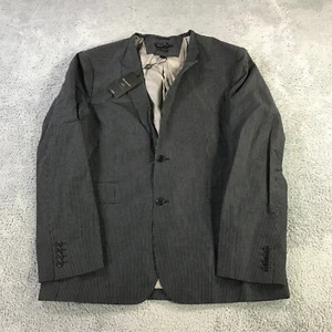 John Varvatos Luxe Blazer Mens 44 Sports Coat Jacket Black Stripe Casual Adult - Picture 1 of 13