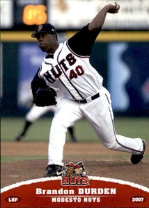 2007 Modesto Nuts Grandstand #7 Brandon Durden Adel Georgia GA Baseball Card