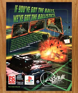 Assault Rigs Tank Playstation PS PC - Videogioco Stampa Pubblicità Poster Promo Art 1996 - Foto 1 di 3