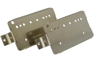 Humbucker Nickel Silver 49.2mm pole spacing baseplates 2 pk NEW VERSION - Picture 1 of 3