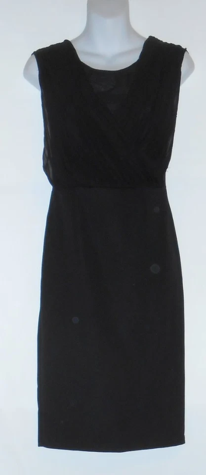 Vestido Vaina Kardashian Colección Semi Envolvente Corpiño Gasa Negro Mediano (M) Nuevo con Etiquetas Foto 1 de 2