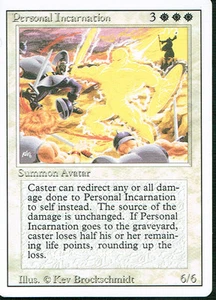 MAGIC THE GATHERING REVISED WHITE RARE PERSONAL INCARNATION ex - Picture 1 of 1