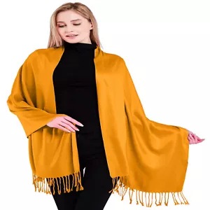 CJ Apparel Princeton Orange Solid Color Shawl Seconds Scarf Stole Pashmina *NEW* - Picture 1 of 12