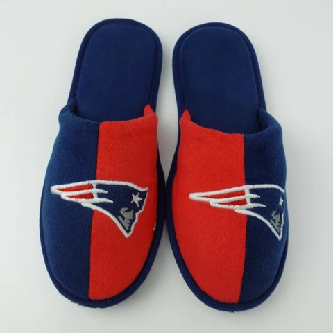 New England Patriots Football Slip On Slippers Shoes Size M Cover