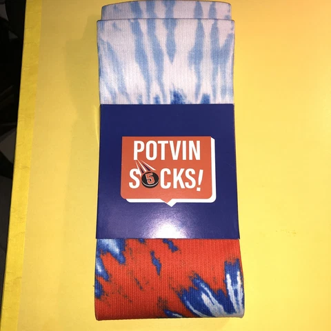 NY ISLANDERS POTVIN SOCKS, New, Free Shipping Cover