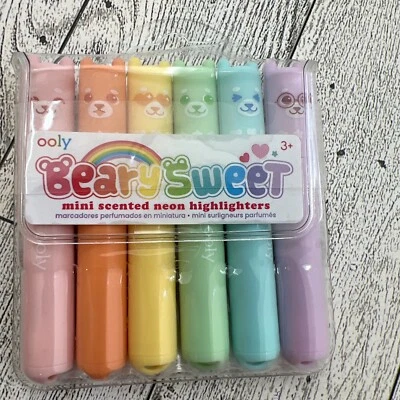 Juego de marcadores iluminadores perfumados Ooly Mini Bearysweet colores neón divertido nuevo Foto 1 de 3