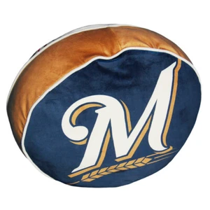 Milwaukee Brewers MLB Baseball 16" To Go Style Round Team Cuscino Cloud Sport - Foto 1 di 1