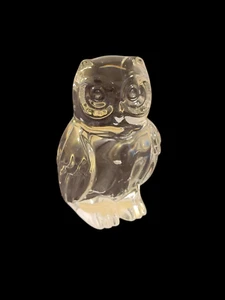 Estatuilla de búho de cristal de plomo Princess House 24 % pisapapeles 3 3/8" - Imagen 1 de 12