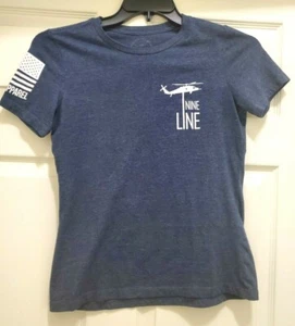 Nine Line Mens Size S Graphic Tee Blue Short Sleeve Cotton Veteran American Tee - Picture 1 of 9