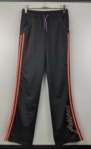 Adidas Women's Black And Peach Polyester Track Pants - Size 16y - Picture 1 of 7