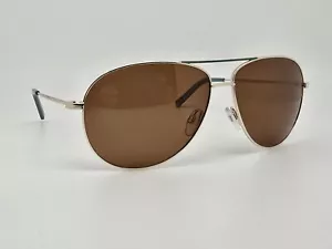 Cole Haan CH9036 Gold Light Blue Frame Polarized Brown Lens Aviator Sunglasses - Picture 1 of 15