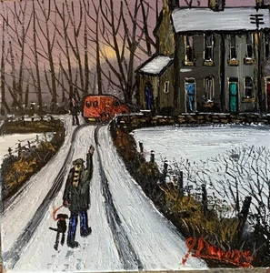 JAMES DOWNIE 30x30 Cm Original Oil Painting parcel to sign for. - Picture 1 of 1