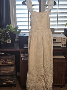 Cat & Jack Girls White Flowy 100% Cotton Dress Size XL 14 - Picture 1 of 3