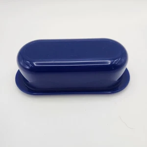 Tupperware Butter Dish & Lid Indigo Blue Holds One Stick 5079A-4 - Picture 1 of 20