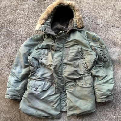 Vintage 60s N3-B(N) Alpha Industry Jacket WW2 USAF Army Airforce Winter Coat L - Image 1 of 4