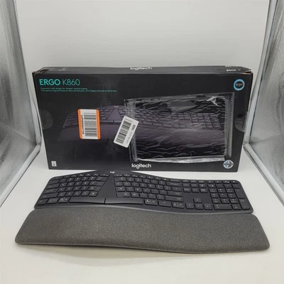 Logitech ERGO K860 Wireless Keyboard - Black *NO DONGLE* - Image 1 of 4