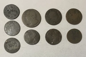 Foreign World Coins-Lot of 9 Old Culls - 1700s-1800s - Picture 1 of 9